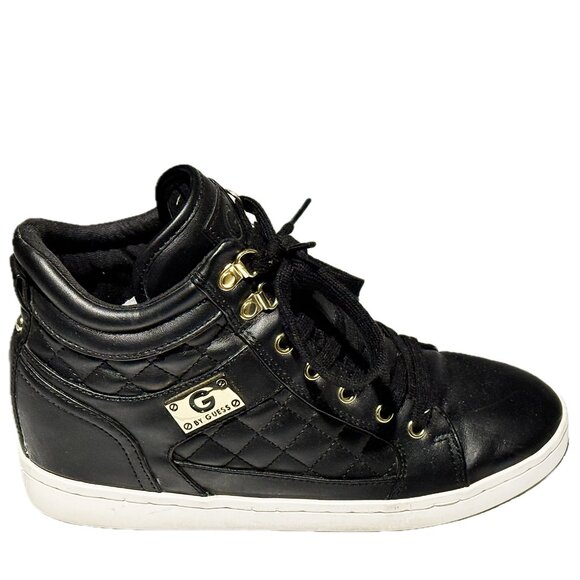 G by Guess Dayna Black Sneakers Women Size 8 - Picture 2 of 6